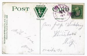 Fisher Island to Whitesboro, New York 1911 used PC, Rose & Thousand Islands