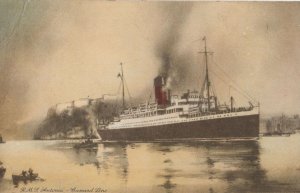 RMS Antonia Cunard Line Ship Rare Antique Postcard