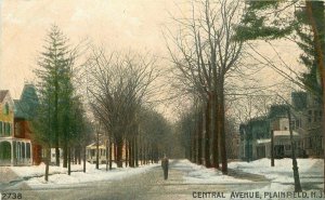 Plainfield New Jersey Central Avenue Souvenir #2738 C-1910 Postcard 21-8343