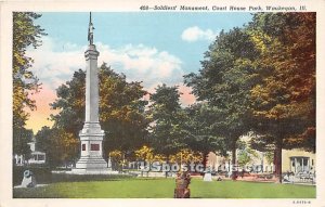 Soldiers' Monument, Court House Park - Waukegan, Illinois IL