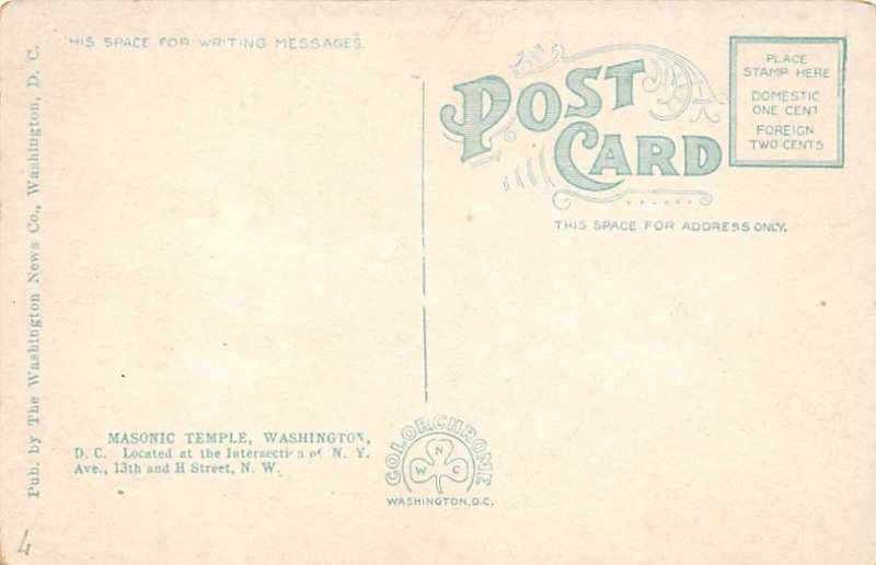 New Masonic Temple Washington DC