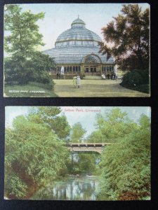 Merseyside 2 x LIVERPOOL SEFTON PARK c1907 Postcard