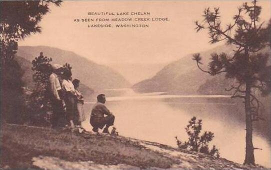 Washington Lakeside Beautiful Lake Chelan As Seen From Meadow Creek Lodge Artvue