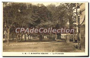 Postcard Old St Martin Vesubie Promenade