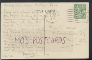 Family History Postcard - Herne - 18 Landsdown Road, Lee, Kent  RF3230