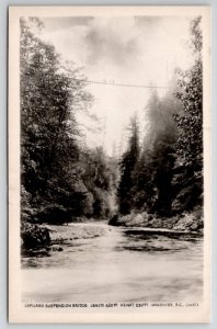 Capilano Suspension Bridge B.C. Canada RPPC Postcard V25