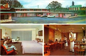 Eugene, OR Oregon  TRAVEL INN MOTEL & RESTAURANT  50's Cars  ROADSIDE  Postcard