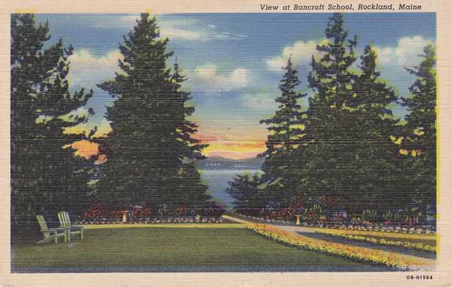 View of the Bancroft School - Rockland, Maine - Linen