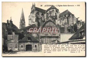 Old Postcard Auxerre L & # 39Eglise Saint Germain