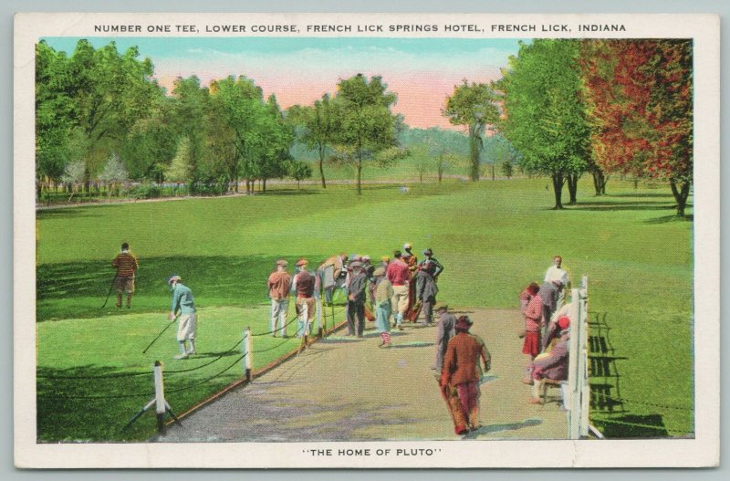 French Lick Indiana~French Lick Springs Hotel~Golf Course~Number 1 Tee~1920s 