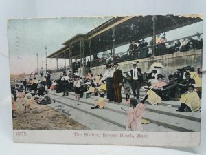 The Shelter Revere Beach Massachsetts USA Vintage Postcard 1907