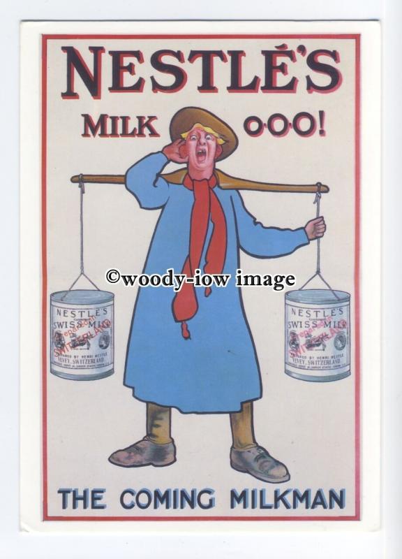 ad0669 - Nestless Swiss Milk - The Coming Milkman - Modern Advert Postcard