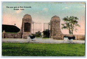 c1910 Cannon The New Gate at Fort Griswold Groton Connecticut CT Postcard 