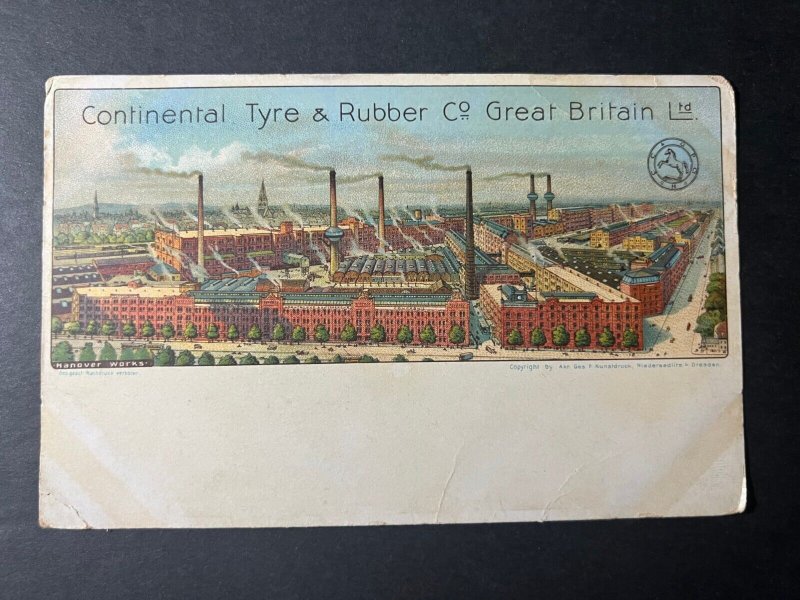 Mint England Postcard Continental Tyre and Rubber Co Tires Advertising