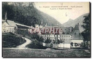 Old Postcard Dauphine Grande Chartreuse Main facade left the Chapel of the La...