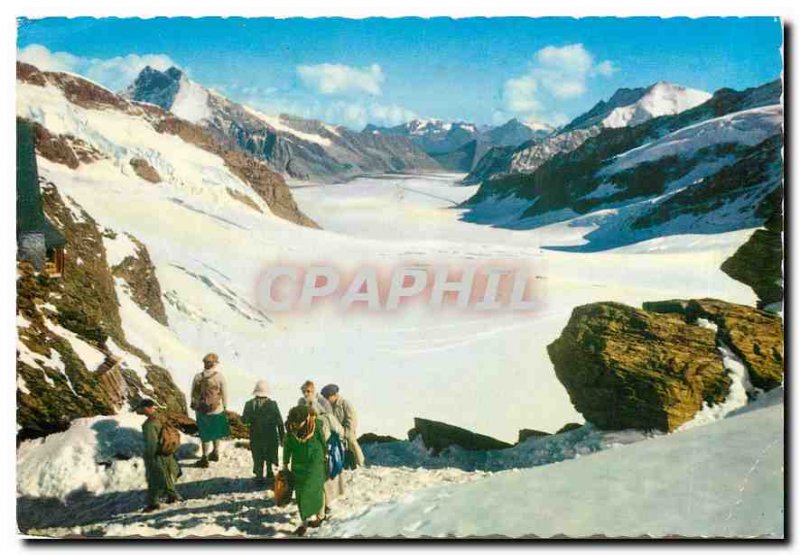 Postcard Modern Jungfraujoch began Aletschgletscher