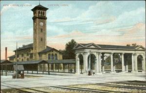Dayton OH New Union RR Train Station c1910 Postcard #3