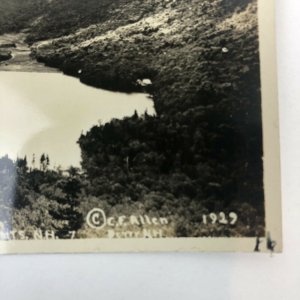 RPPC Postcard Echo Lake Franconia Notch White Mountains NH 1929