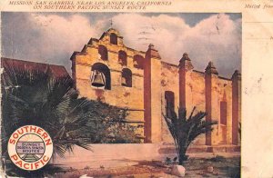 Los Angeles California Mission San Gabriel Vintage Postcard JF686568