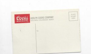 Vtg 1950's/60's Coors Beer Advertisement Postcard