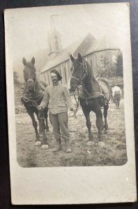 Mint France Real Picture Postcard Cavalry Soldier WWI