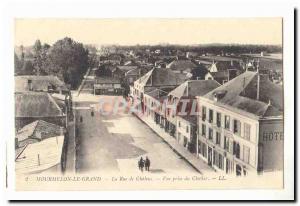 Mourmelon le Grand Old Postcard Rue de Chalons View from the belltower