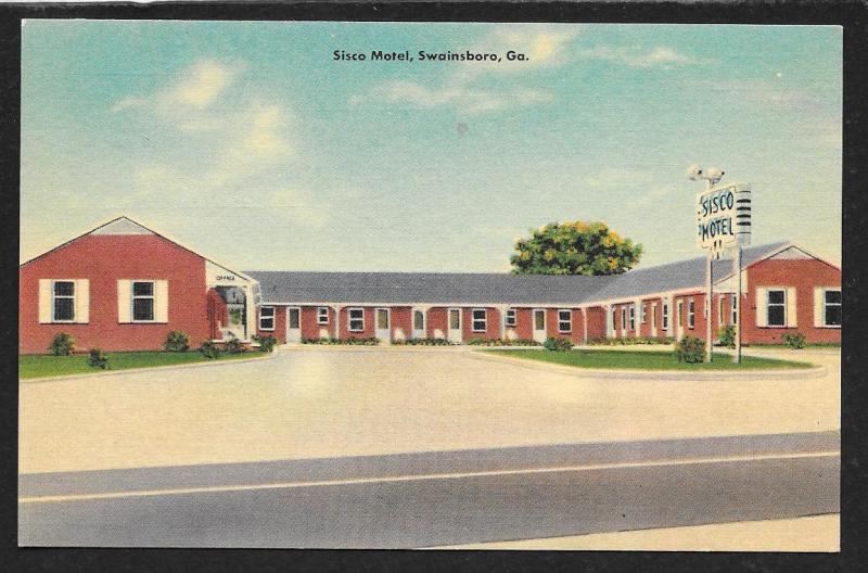 Sisco Motel Swainsboro Georgia Unused c1940s