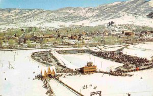 Winter Sports Snow Aerial View Steamboat Springs Colorado postcard