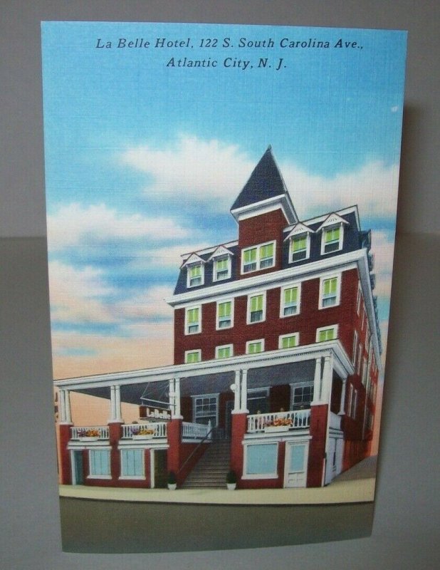 Atlantic City New Jersey La Belle Hotel Postcard NOS NJ South Carolina Avenue