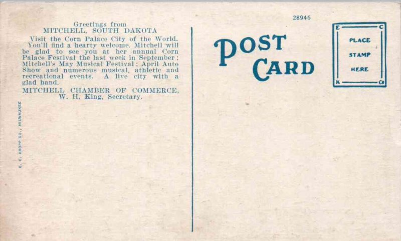 Mitchell, South Dakota - The World's Only Corn Palace - c1908