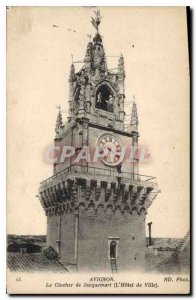 Postcard Old Avignon Tower Jacquemart Hotel City