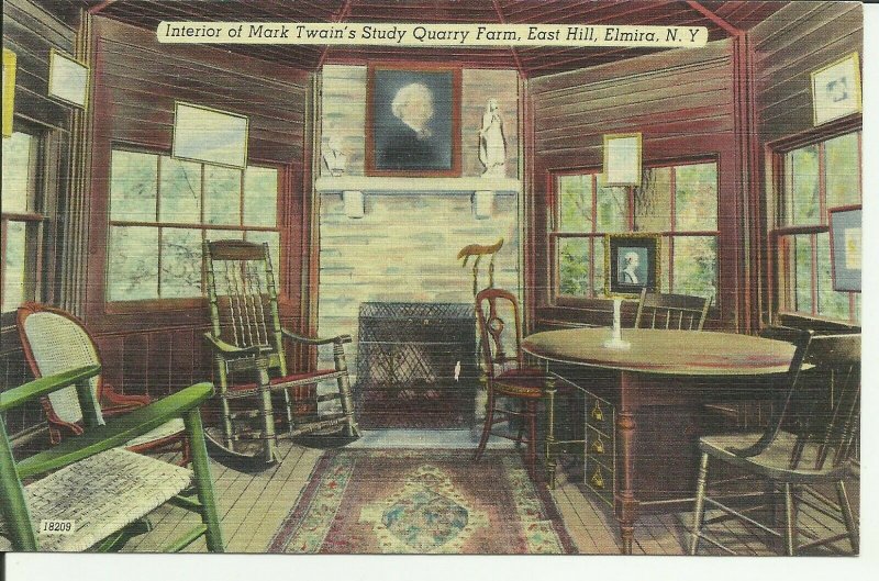 Interior Of Mark Twain's Study Quarry Farm, East Hill, Elmira, N.Y.