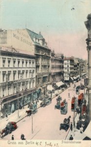 Germany Gruss aus Berlin Friedrichstrasse Vintage Postcard 08.40