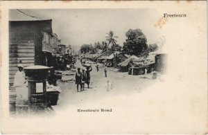 PC SIERRA LEONE, FREETOWN, KROOTOWN ROAD, Vintage Postcard (b44260)