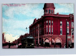 J99/ San Bernardino California Postcard c1910 Stewart Hotel third Ave  280