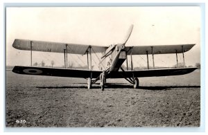 Bristol Berkeley Type 90 Airplane Plane Real Photo RPPC Postcard (FT10)