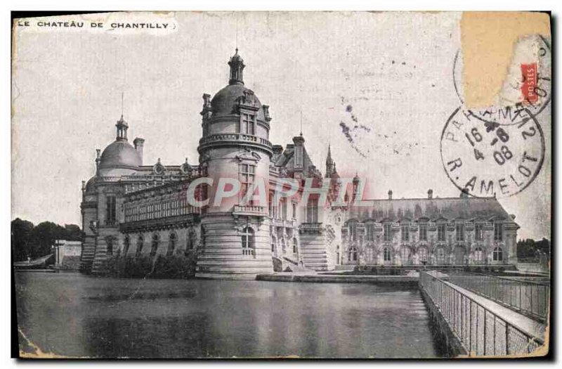 Old Postcard Chateau De Chantilly