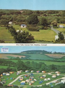 Trethem Mill Caravan Site Cornwall Map 1980s Camping 2x Postcard s