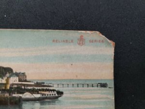 Aberdour Fife Scotland The Pier 1910 Postcard Postmarked Color PC394