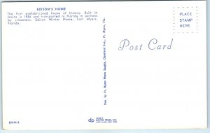 Postcard - Edison's Home - Fort Myers, Florida 