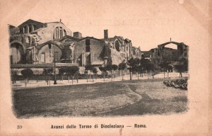 Vintage Postcard Avanzi Delle Terme Di Diocleziano Roma Rome Italy