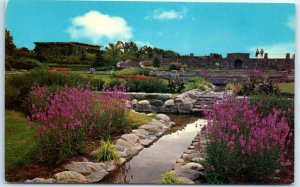 Postcard Sunken Gardens of the International Peace Gardens Boissevain Manitoba