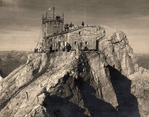 1925 ZUGSPITZ AUSTRIA-GERMANY HIGHEST MOUNTAIN PHOTO RPPC POSTCARD 44-10