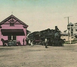 Provincetown Railway Railroad RR Train Station Depot Massachusetts Postcard