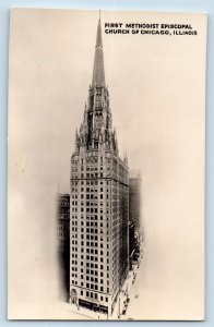 Chicago Illinois lL Postcard RPPC Photo First Methodist Episcopal Church c1910's