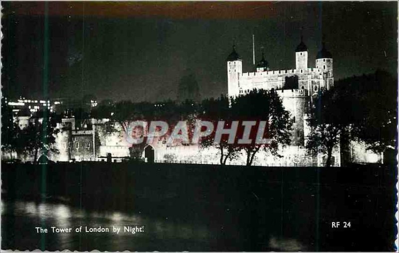 Modern Postcard The Tower of London by Night