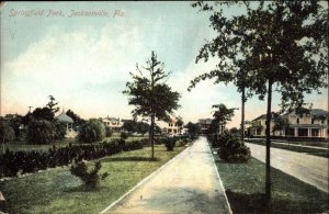 Jacksonville Florida FL Park Dirt Road 1900s-1910s Postcard