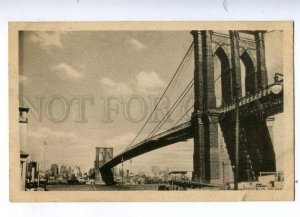 192521 USA NEW YORK Brooklyn bridge Vintage postcard