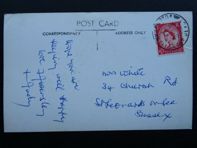 Devon BAMPTON Brook Street showing HOVIS BAKERS c1950s RP Postcard