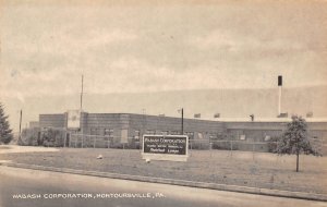 Montoursville Pennsylvania Wabash Corporation, B/W Photo Print Vintage PC U12150